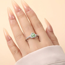 欧美新款个性铜材质单个戒指 时尚彩色水钻爱心戒指手饰厂家直销