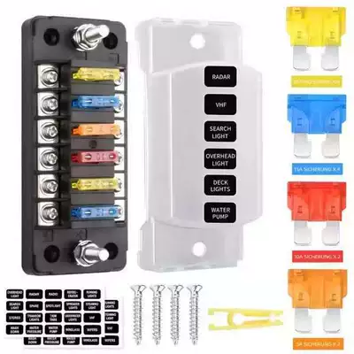 12V Fuse 6-Way with Other Car Modifications - 6-way-long-type-with-negative-pole