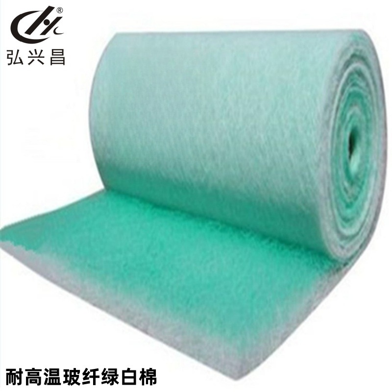 直供耐高温防火阻燃棉烤炉耐300度过滤棉 绿白棉 地棉 玻璃纤维棉