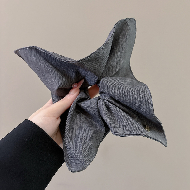 Pastoral viento intestino anillo de cabello mujer 2025 nuevo estilo de alta sensación bola de cabello cuerda de cabeza flor dulce princesa adornos de cabello cuerda