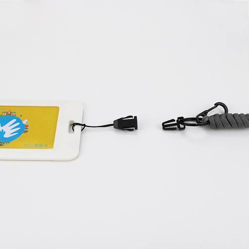 Cross-border new multi-functional ID badge keychain lanyard creative handmade braided umbrella cord school card tracker necklace cord