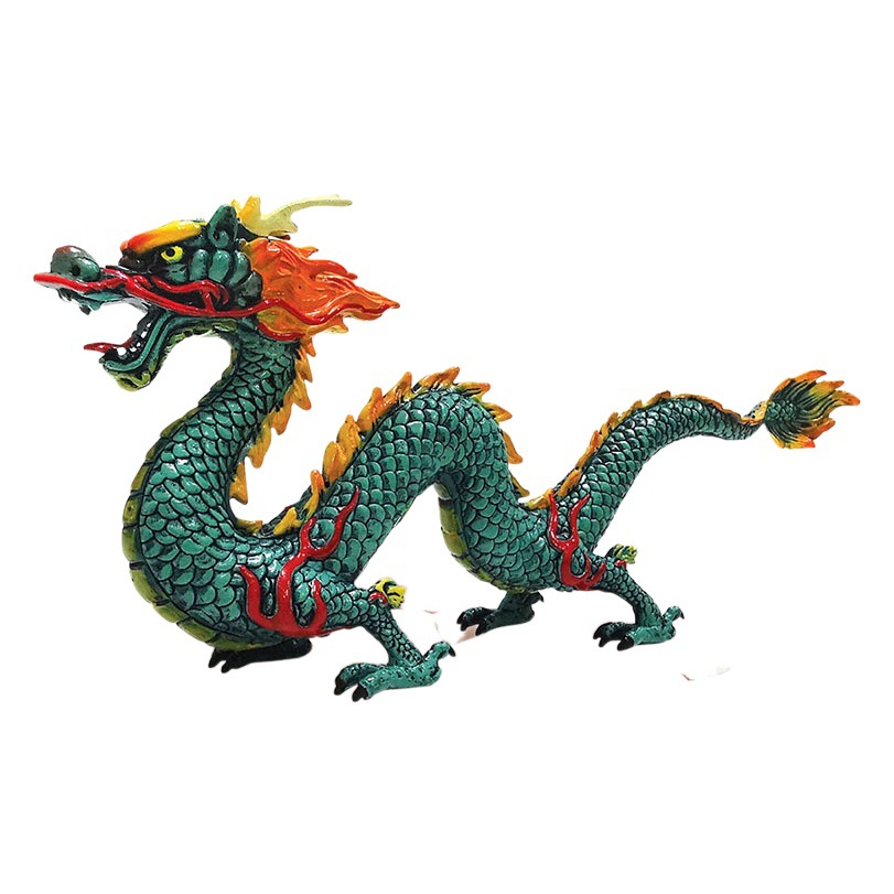 Nueva simulación transfronteriza antiguos mitos y leyendas chinos Dragón azul Dragón dorado Dragón azul Dragón de plata modelo de decoración grande