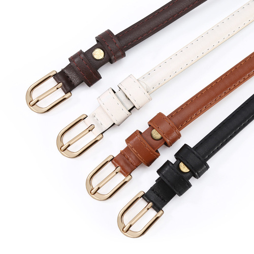 Korean women's belt fashionable versatile belt student decoration jeans with thin belt decoration dress