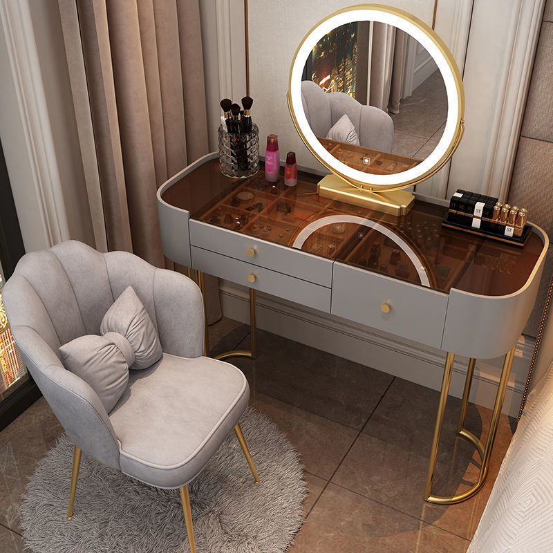 Light Luxury and High-End Dressing Table Bedroom Modern Simple New Style Small Apartment Internet Celebrity Style Dressing Table