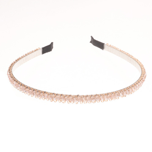 New trendy hair accessories Korean style colorful crystal hair clips handmade braided headband elegant hairpin bead crystal hair band