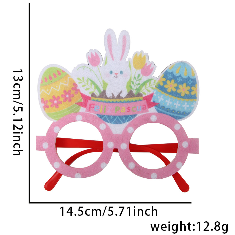 Huevos de Pascua europeos y estadounidenses gafas de conejo fiesta decoración de pollo marco de gafas de dibujos animados para niños accesorios de fotografía