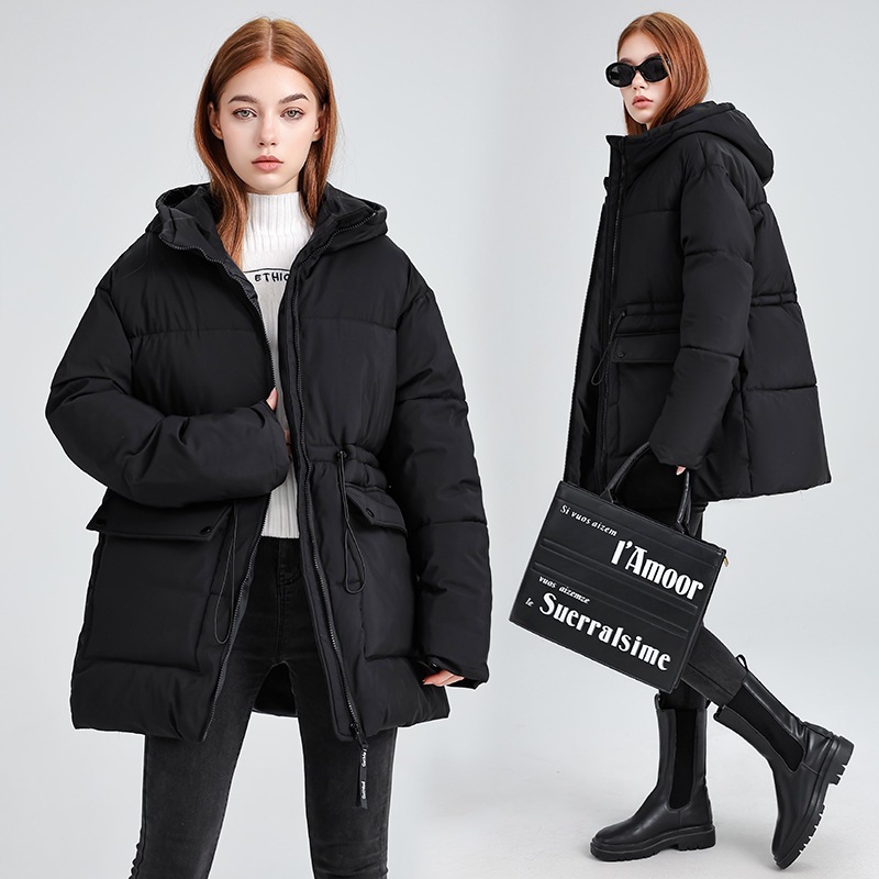 Europa y los Estados Unidos abrigo de algodón de plumón de invierno para mujeres nuevas herramientas rusas sueltas grandes delgadas y simples ropa de pan gruesa