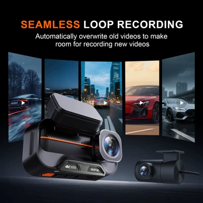 Driving recorder dual-recording dashcam WiFi6 mobile app