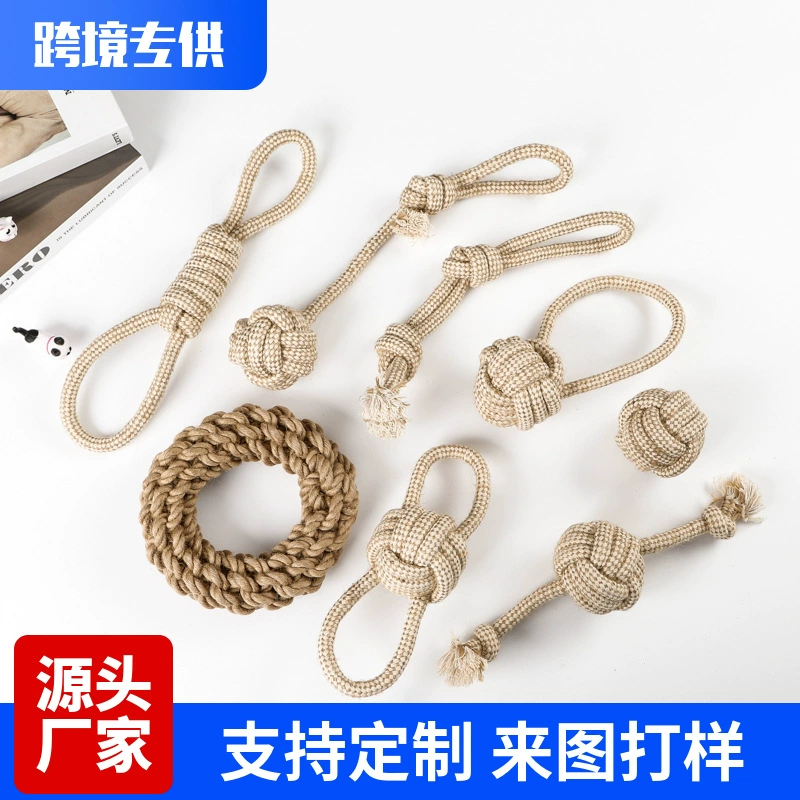 Самые продаваемые игрушки для собак от Amazon: набор игрушек для снятия стресса из хлопка и льняной веревки для гриффонов и шиба-ину