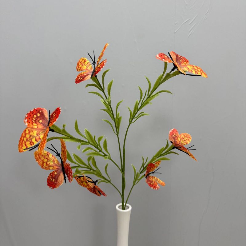 仿真7头蝴蝶花假花家居摆放花艺摄影道具花仿真花场景布置花束|undefined