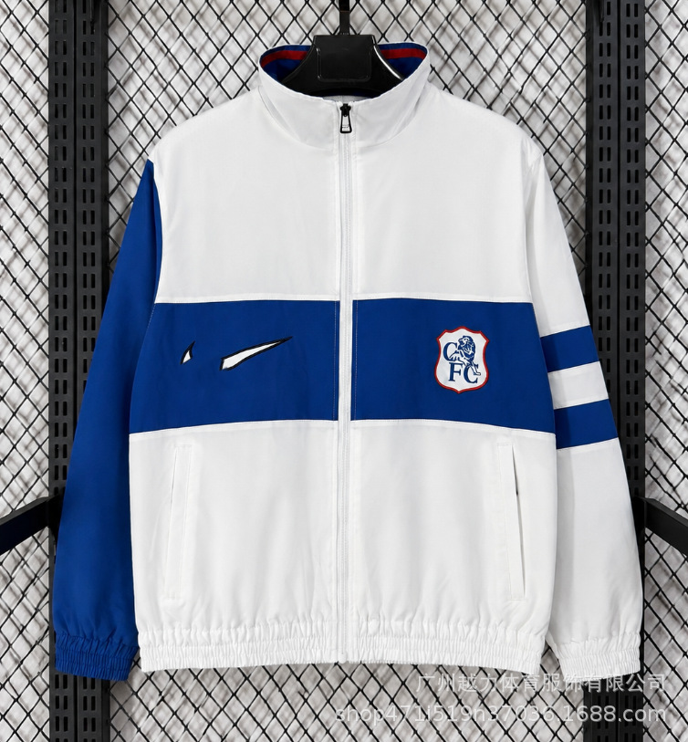 Chaqueta Bordada retro de manga larga y gruesa Manchester United Barcelona Inglaterra Brasil Real Madrid Liverpool image 47