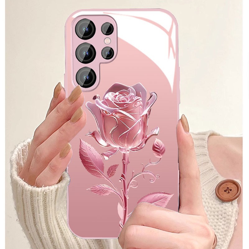 Spuddle Rose for Samsung s24ULTRA Phone Case S23 New S22 Skin-Friendly A52 Sense A54 All-inclusive A34