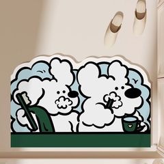 Diatomaceous Earth Cartoon Bathing Dog Absorbent Anti-Slip Bathroom Mat Home Use Stain-Resistant Wear-Resistant Bathroom Mat