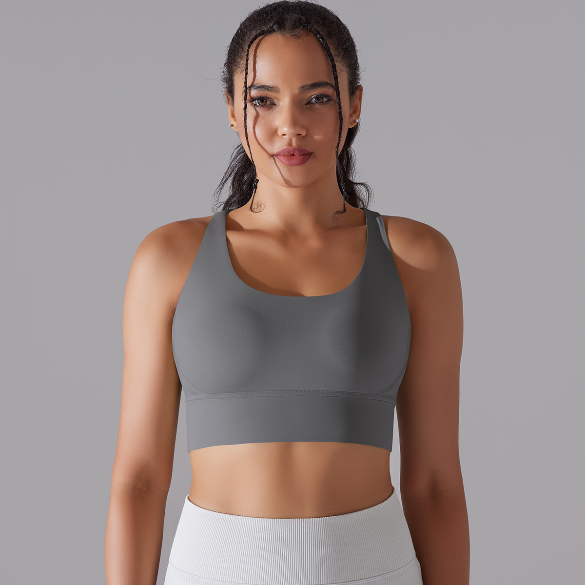 127g Weight Sleeveless Sleeve Length Nylon, Spandex Fabric Type Short Top Length Halter Crisscross Tank Tops Type Fitness, Yoga Occasion U Neck Neckline Solid Color Pattern Sports Style Sports Solid Color Nylon Spandex U Neck Active Tops Halter Crisscross Tank 163
