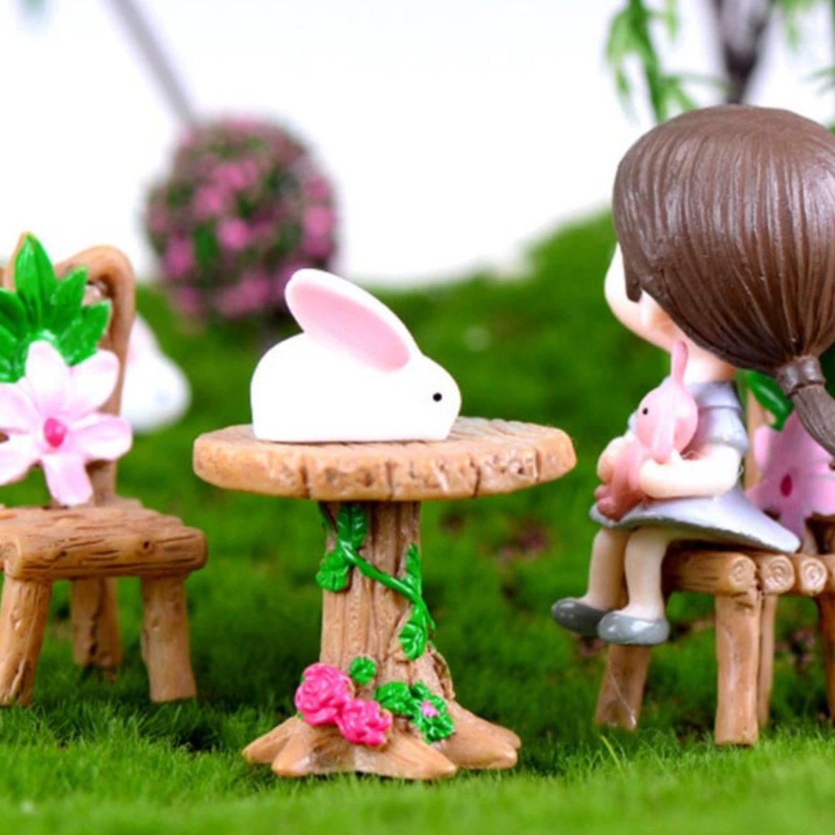 Микро-ландшафтный орнамент мини-парк шезлонги мульти мясистые украшения садовые гаджеты табуретки орнамент DIY материал