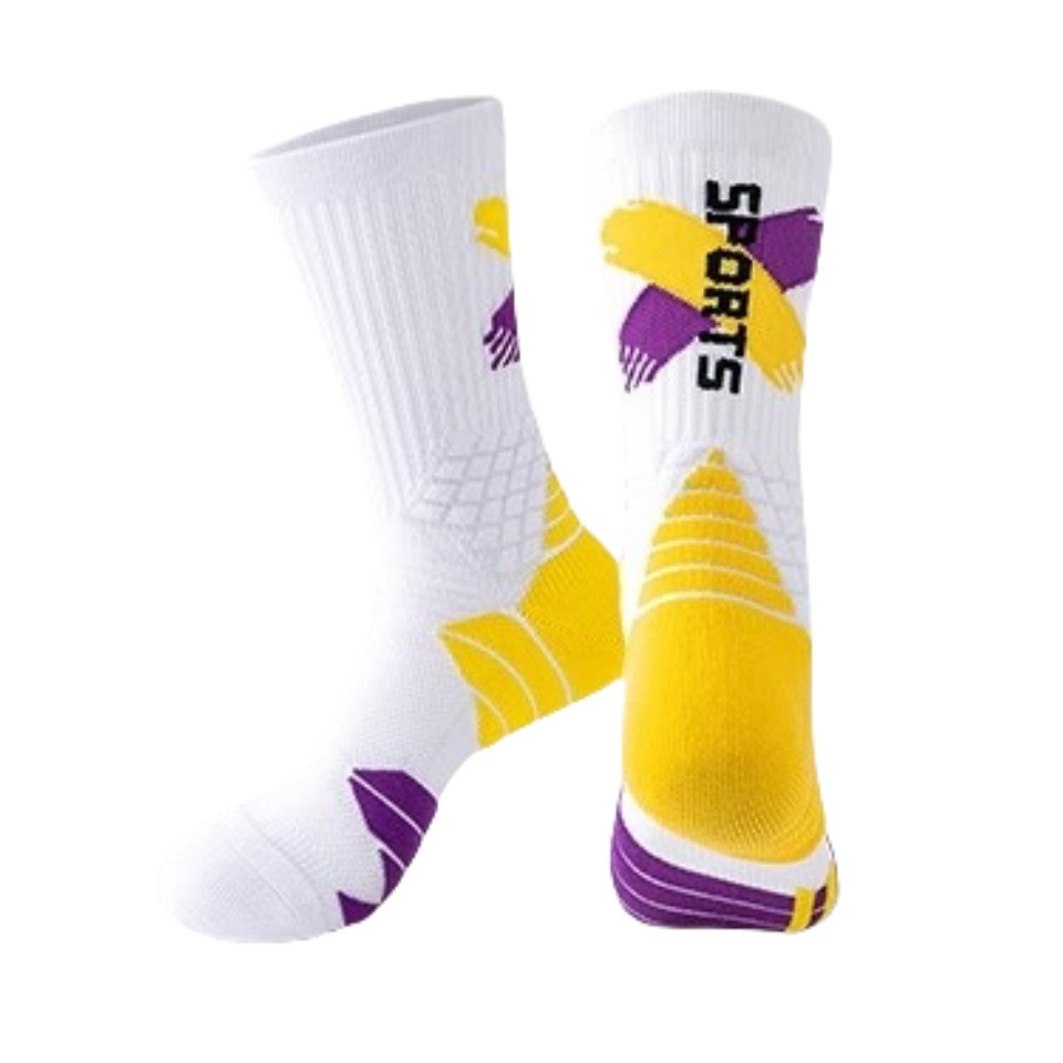 Plus Size Sports Socks For Men Basketball Long Thick Terry Sole Non Slip For Soccer And Badminton Spring Summer_desvips.com