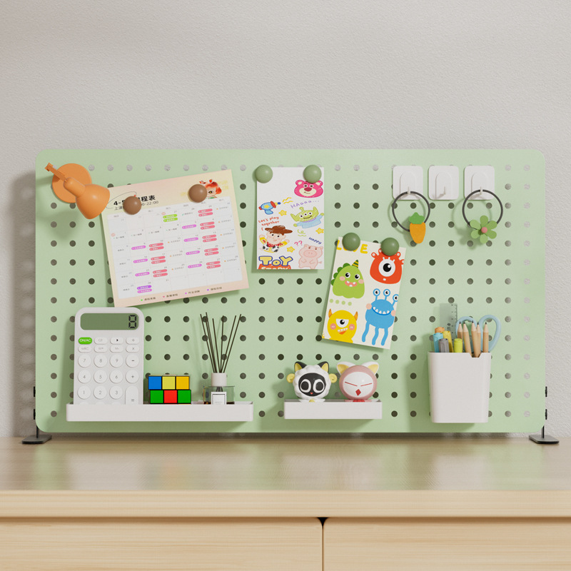 Clip-type Desktop Hole Plate Metal Storage Rack Punch-free Accessories Learning Desk Bookshelf Upper Partition Display Rack