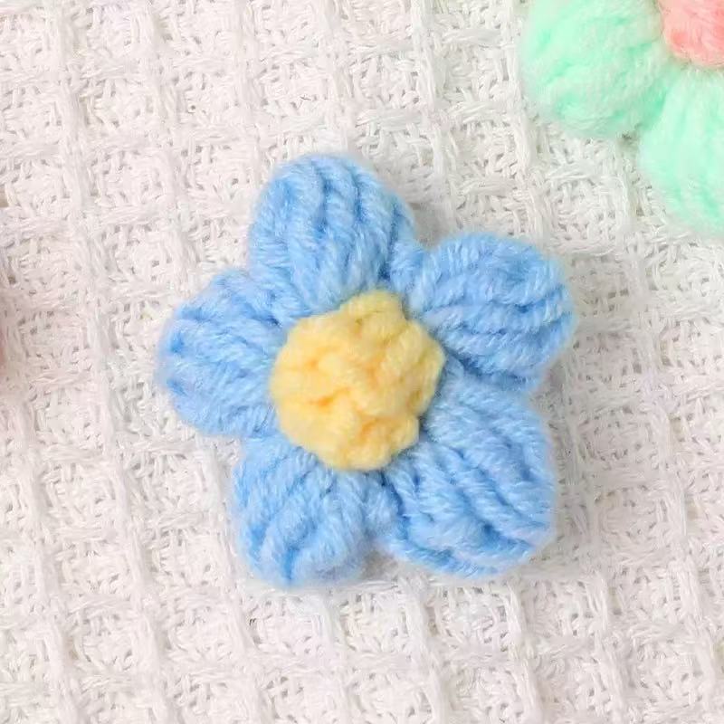 Blue puff flower accessories