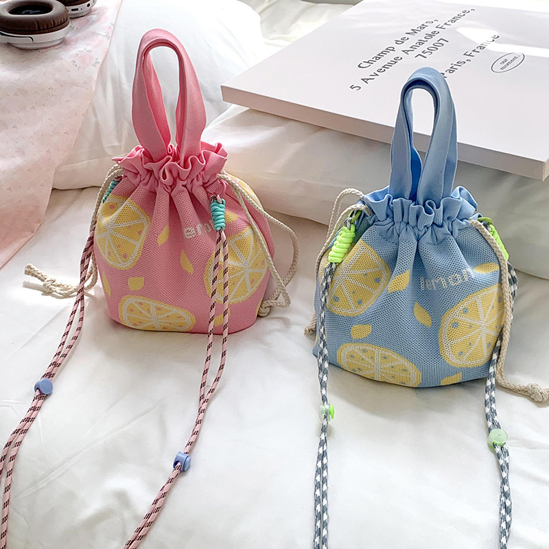 Bolsa de mano de mujer, nueva bolsa de regalo de vacaciones de gran capacidad, bolsa de tejido portátil, bolsa de cubo, bolsa de almuerzo, bolsa de mochila