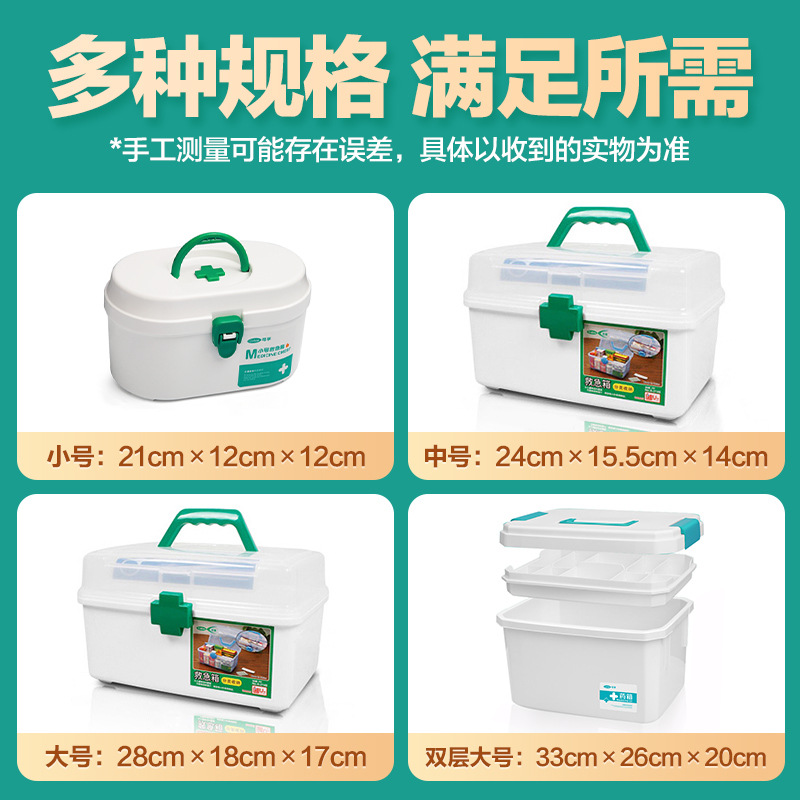 Kefu Medical Box Household First Aid Box Multifunctional Storage Box Large Portable Plastic Medical Box Factory Wholesale