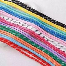 现货5mm彩色涤纶间色跳点编织圆绳服装裤腰绳帽绳鞋带DIY挂绳批发