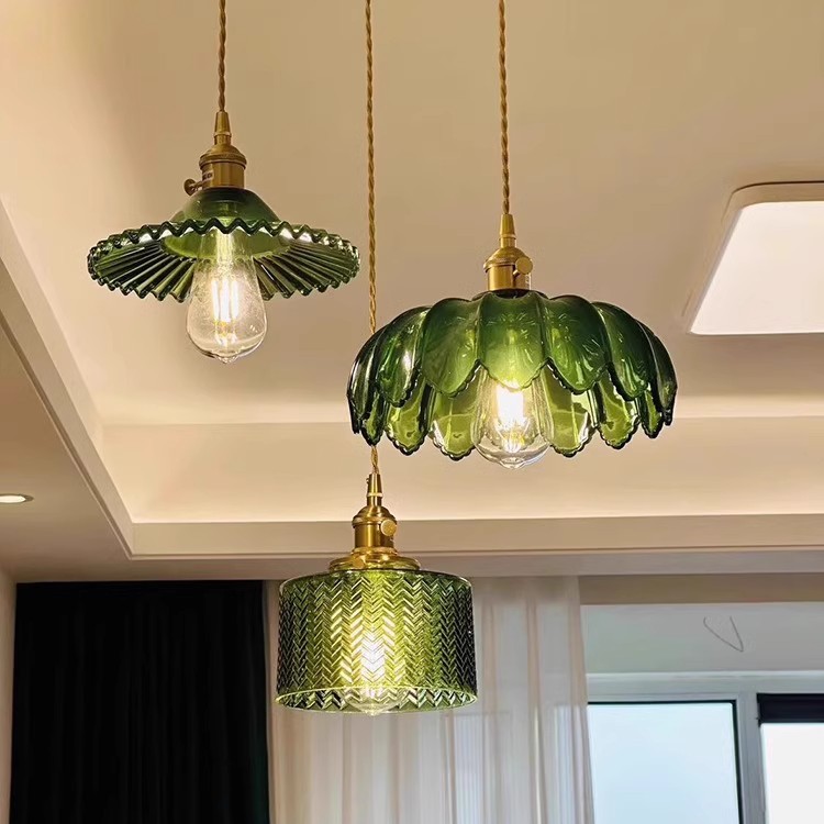 Lámpara Colgante Vintage de Vidrio y Cobre, Altura Ajustable, Luz LED, para Restaurante y Dormitorio image 4