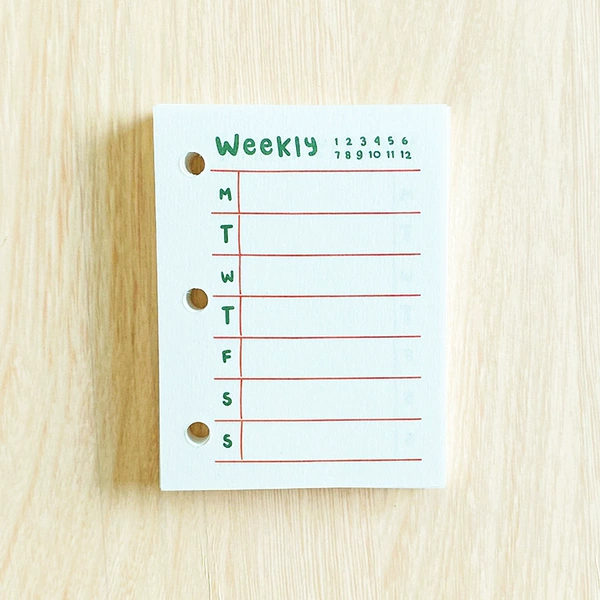 【A8】 Week plan (60 photos)