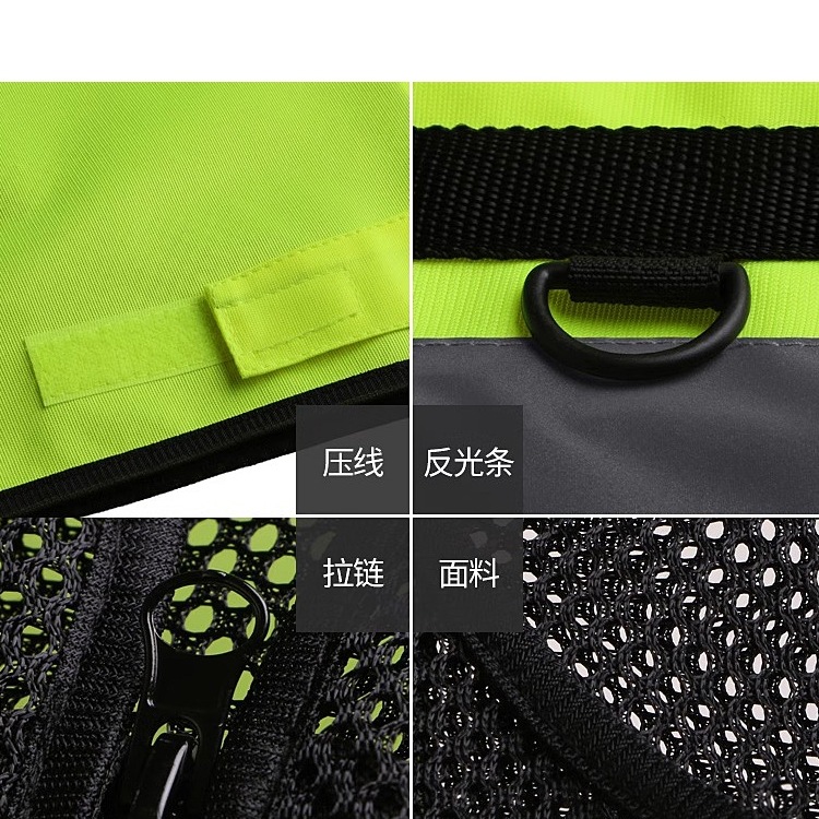 likai chaleco reflectante de tráfico de carretera chaleco ventilado construcción patrulla ropa reflectante impresión multibolsillo ropa de seguridad