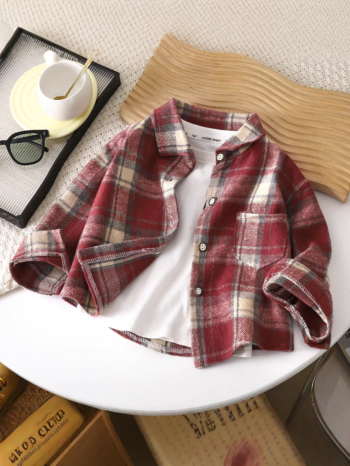 Camisas de niños de manga larga de otoño camisa a cuadros de color nuevo chaqueta de solapa cardigan chaqueta de chicas al por mayor