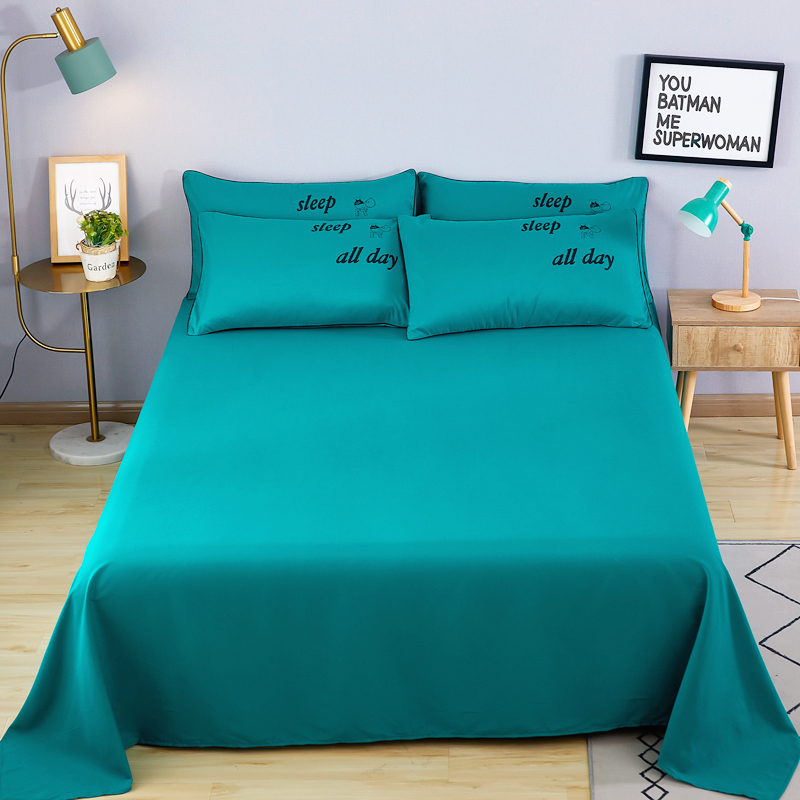 インス風ベッドシーツ単品夏無地学生寮ダブル2025新作ベッドシーツウォッシュドコットン3点セット3|undefined