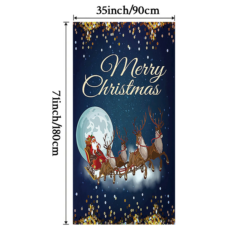 Lámparas de color de Navidad cubierta de tela decoración puerta de poliéster de alta densidad tela de fondo de Año Nuevo fiesta de puerta de entrada amueblado tapices