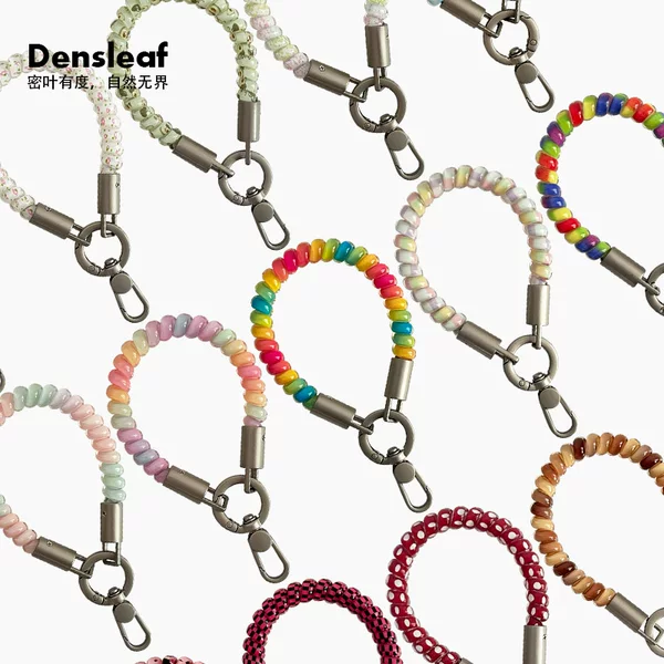 Polka Dot TPU Phone Cord Mobile Phone Lanyard Keychain Fashionable Decoration Bag Accessory Anti-Loss Rope Cute Small Pendant