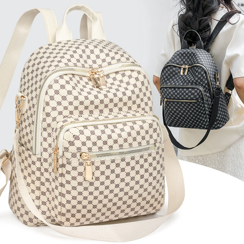 Capacious backpack, shoulder bag to go out for traveling