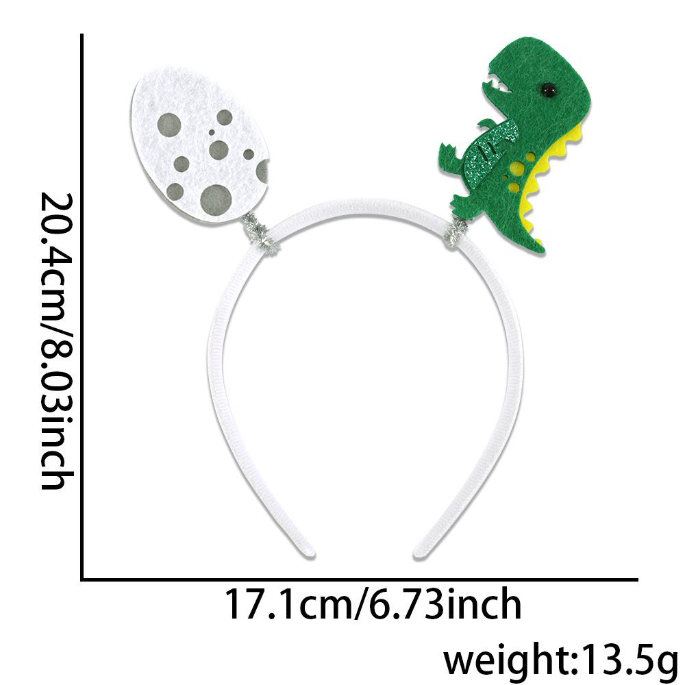 Dinosaurio infantil cabello de flor de bosque tema de cumpleaños decoración de fiesta tiranosaurus aro de huevo de dinosaurio alas de dragón botón de cabeza