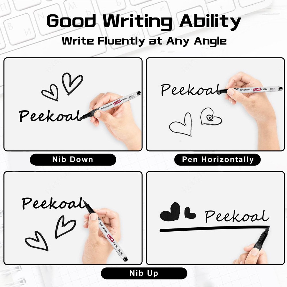 Marcador de una sola cabeza 1,0mm transfronterizo dedicado no borrable pluma de aceite pluma de firma línea fina Borde de dibujo pluma de gancho