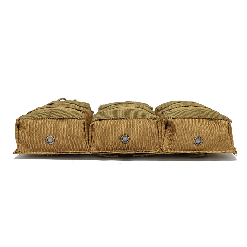 Bolsa de cartucho triple Chaleco de campo Molle bolsa de accesorios táctica bolsa de artículos diversos bolsa triple bolsa de almacenamiento bolsa de la máquina