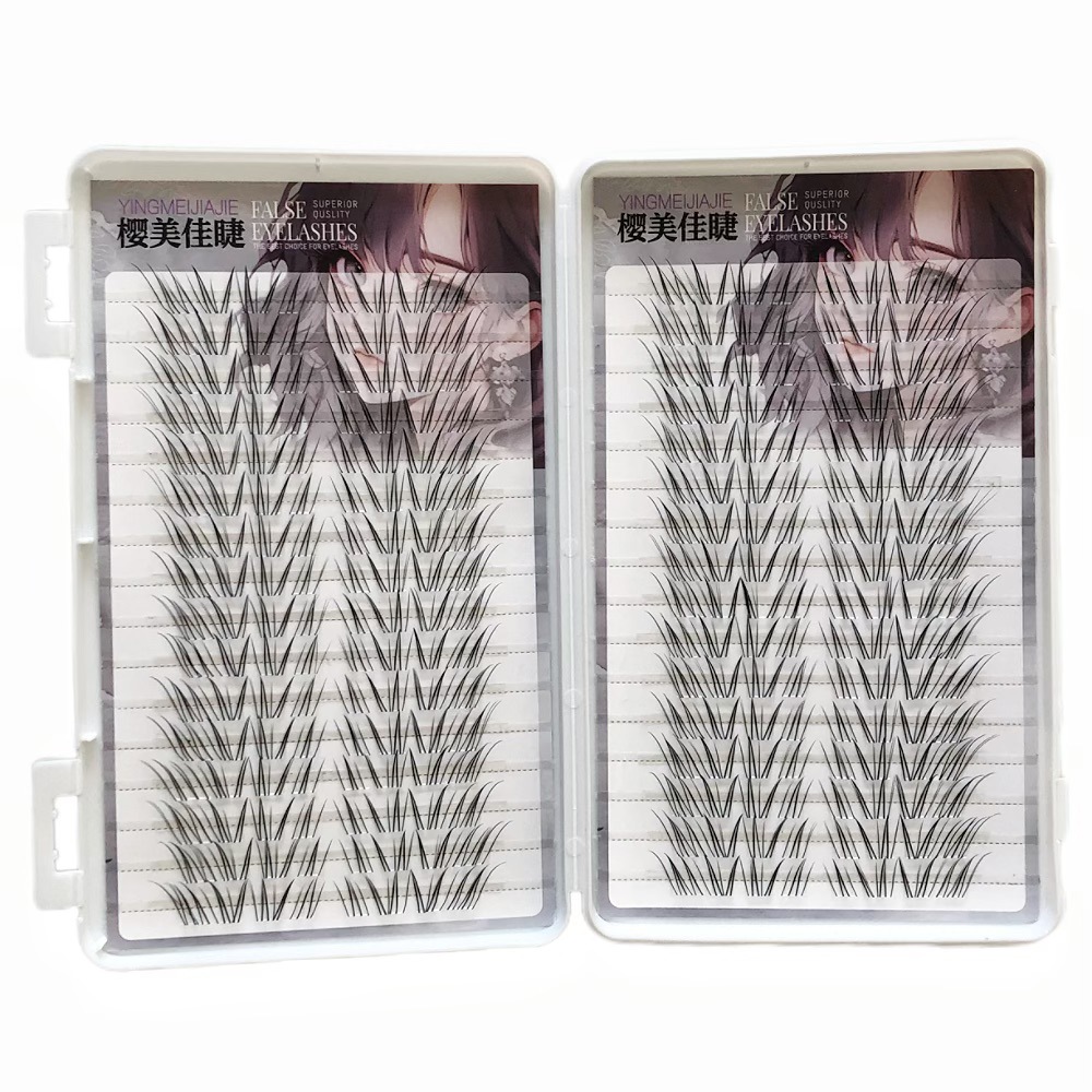 Nuevos productos de gran capacidad de viscosidad Anling Rong pestañas de pestañas libro natural y foto maquillaje ligero recomienda aire sensación