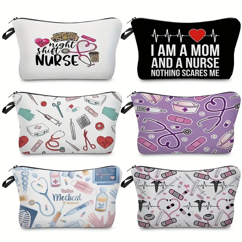 Cross-border Amazon cartoon nurse cosmetic bag, multi-functional travel portable cosmetic bag Cross-border Amazon cartoon nurse cosmetic bag, multi-functional travel portable cosmetic bag