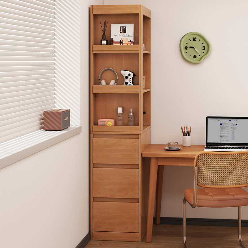 Bookshelf Floor-Standing Storage Rack Integrated Wall-Mounted Simple Modern Home Bookcase Living Room Multi-Layer Storage Cabinet Storage Cabinet