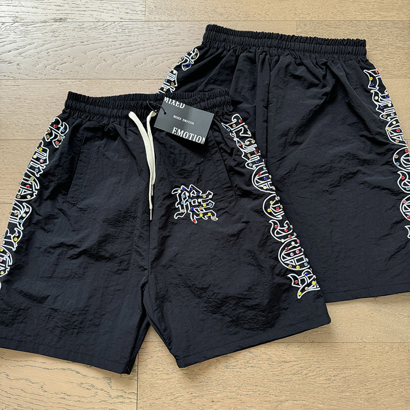 Tarjeta de marca de moda americana impresión de diamante caliente pareja de moda adolescente de verano chaqueta de manga corta camiseta