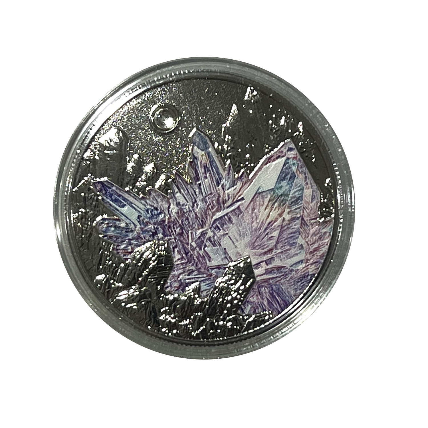 Una moneda conmemorativa de metal aleatoria