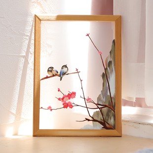 Suzhou Embroidery Beginner Embroidery DIY Handmade Self-Embroidery Double-Sided Embroidery Material Package Peace Charm Self-Embroidered Ornaments Gifts