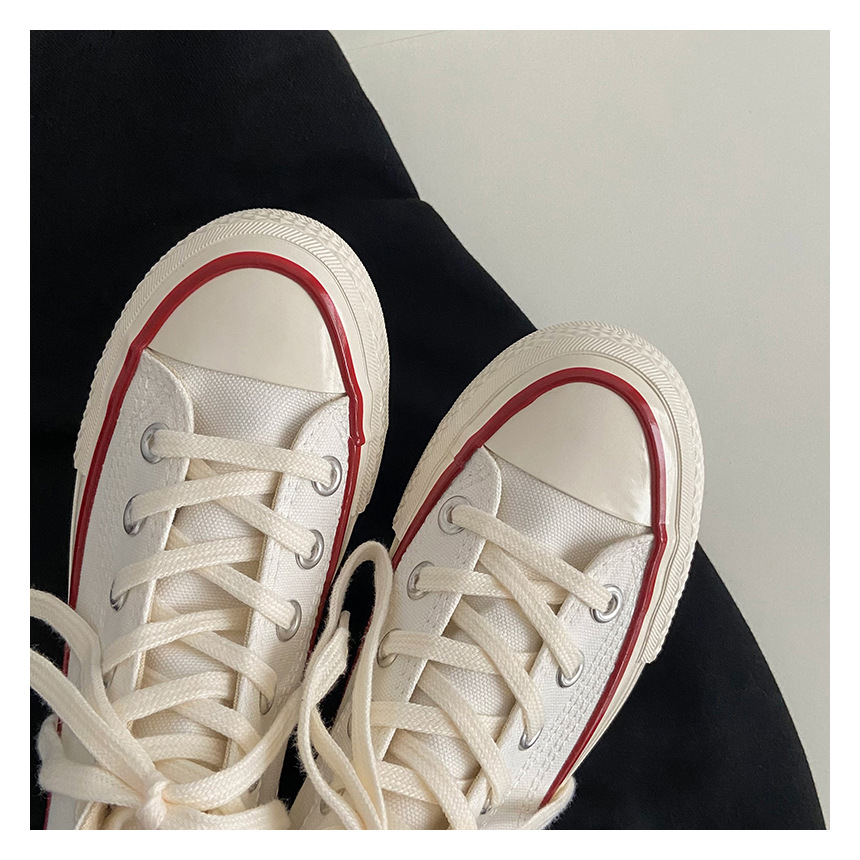 High-Top-Schuhe mit dicken Sohlen, klassische Canvas-Schuhe für Damen, Ulzzang Hong Kong-Stil, vielseitige 2022 neue koreanische Version von Schuhen_voghion.com