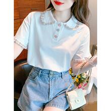 Q 76450 Polo neck loose women shirt POLO �����Ůʿ����