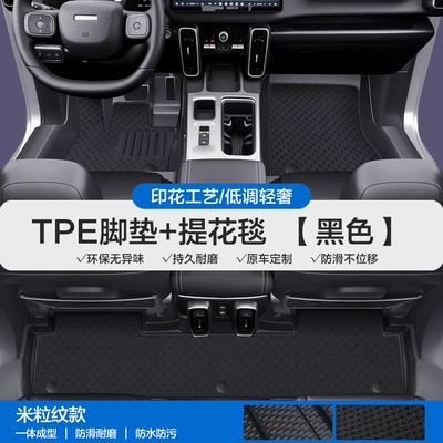 Modelə uyğun ayaqaltı Plus, Xiaolong Max, F5, F7X - please-leave-a-message-or-note-the-model-year-when-placing-an-order-rice-grain-pattern-tpe-door-sill-mat-black-jacquard-blanket