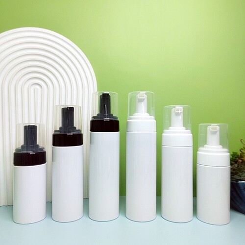 100ml white foam bottle cleansing mousse bottle 150ml 200ml press foaming bottle facial cleanser refill bottle