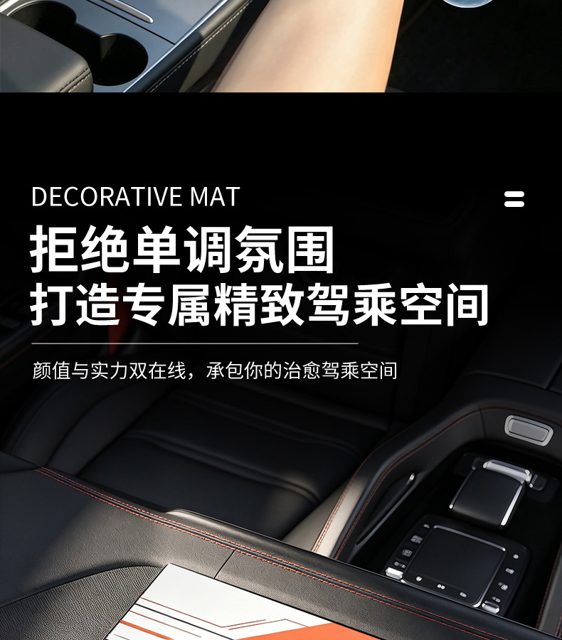 Uv Printed Car Dashboard Decorative Mat with Personalized Sports Car Pattern, Non-Slip and High Temperature Resistant Center Console Storage Mat