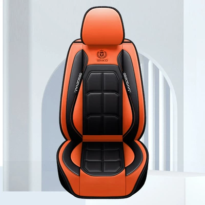 Universal seat cover – seat cushion, new universal seat - black-orange-single-seat