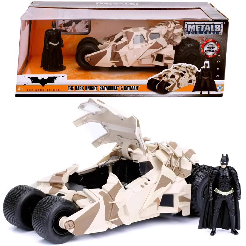 Jada Jada 1:24 Batman 2008 Dark Knight Justice League Nueva aventura Bat Chariot Modelo de coche de aleación
