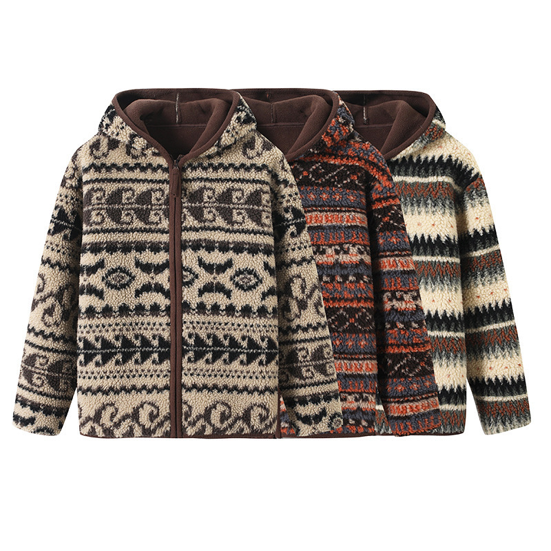 New Winter Style Fair Isle Lamb Wool Jacket for Women, Korean Style Fur Coat with Hood, Warm Casual Hoodie New Winter Style Fair Isle Lamb Wool Jacket for Women, Korean Style Fur Coat with Hood, Warm Casual Hoodie